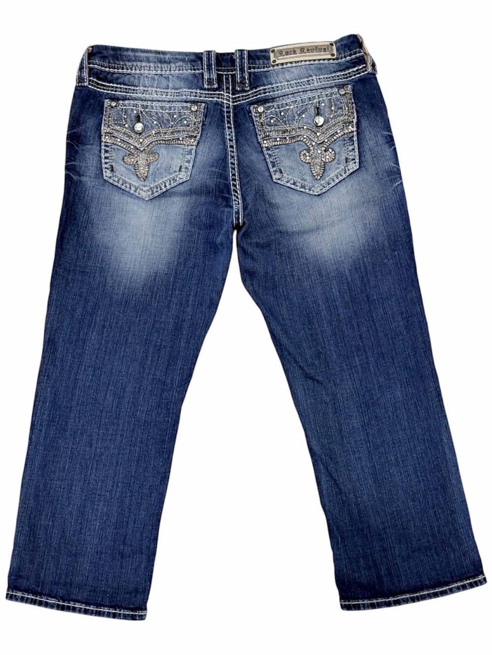 Rock Revival Betty cropped denim capri jeans size 32